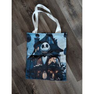 Jack Skellington Canvas Tote Bag The Nightmare Before Christmas Gothic Reusable